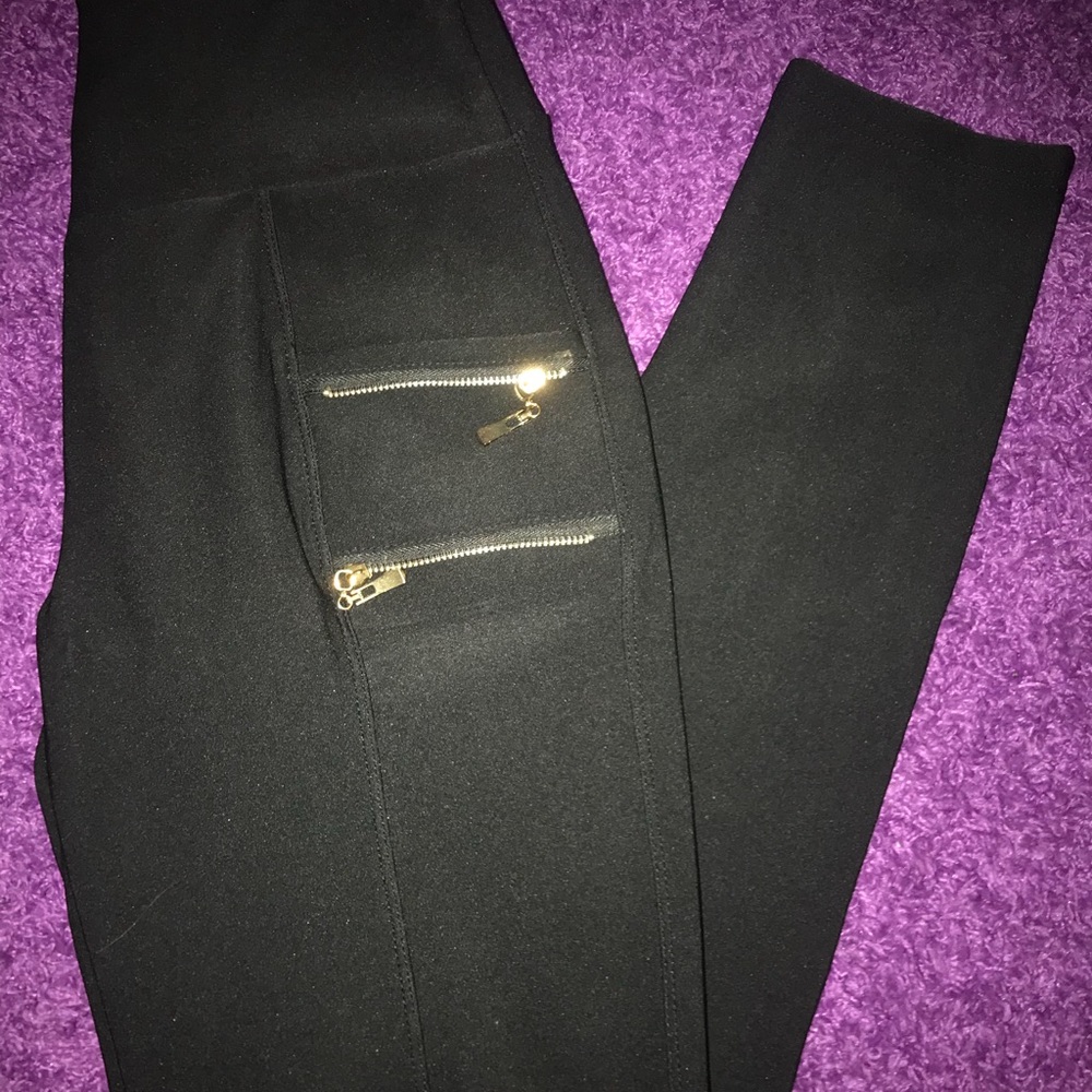 Black Polyester Pants
